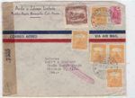 colombia 1942  to united states censor  stamps cover ref r15469