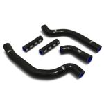 BLACK Samco Rad Hoses fit Aprilia RSV 4 / RF / RR Thermo Bypass 2009-2026