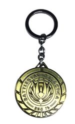 Battlestar Galactica TV Series BSG 75 Logo Goldtone Finish KEYCHAIN