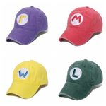 Super Mario Soft Cotton Baseball Cap Adjustable Lightweight Breathable Hat