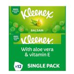 Kleenex Balsam Facial Tissues - Pack Of 12 Tissue Boxes - 64 Per Box - 768 Total