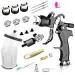 HVLP Air Spray Gun 1.3/1.7/2.0mm, Automotive Gravity Feed 10*650ML Paint Cups