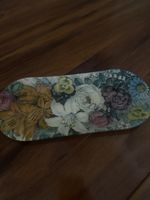 John Derian Home Bright Floral Oblong Decoupage Tray Flowers 6x12 Trinket Tray 