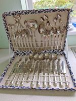 INCOMPLETE SILVER PLATED CUTLERY SET - STAMPED AR 800 -SEE PHOTOS