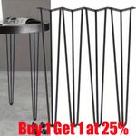 4x Hairpin Legs Hair Pin Legs Set 16''-28'' for DIY Furniture Bench Desk Table