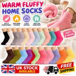 Women Soft Fluffy Cosy Bed Socks Warm Lounge Slipper Fleece Sock Winter Candy