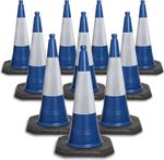 BLUE TRAFFIC CONES - HEAVY DUTY 750 MM HIGH 5 TO 200 PACK SIZES AVAILABLE
