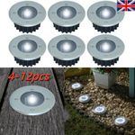 STAINLESS STEEL WHITE LED SOLAR POWERED DECKING DECK GARDEN LIGHTS WIRELESS NEW