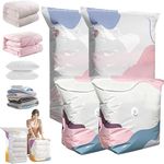 No‑pump Vacuum Storage Bags - Press & Seal,Reusable Space Saving Compression Bag