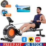  LCD Magnetic Rowing Machine Home 16 Levels of Quiet Resistance Dual Slide Rail