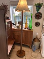 Antique Art Deco Walnut Veneer Floor/ Standard Lamp. In Great Condition