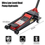 3 Ton Durable steel Trolley Jack Compact Hydraulic for Van Car Caravan