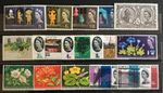 QEII 1964 Commemorative Stamp Full Year Set SG646p - SG660p Phosphor Mint Hinged