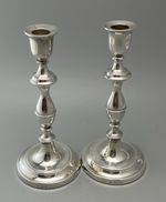 Vintage Plain Silver Candlesticks John Bull London 1994 21cm BLZX