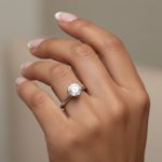 Platinum Solitaire Engagement Ring Classic 2.24 CT Round Lab-Grown Diamond F VS2