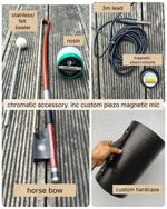 Performance waterphone Upgrade:  Case + Bow + Rosin + Beater + Piezo mic