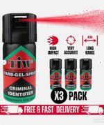 3X TiW Farb-Gel 40ml Personal Protection Spray Criminal ID Dye Marker UK Legal
