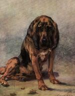1930s Antique Bloodhound Dog Print Maud Earl Bloodhound Art 4314g