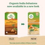 Tulsi Turmeric Ginger Tea,Organic India 25 Infusion Tea Bag Holy Basil Pack of 6