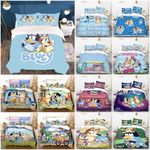 2026 HOT Bluey Kids Duvet Cover Pillowcase Bedding Set Single Double