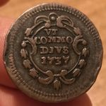 1737 Grain Coin, Kingdom of Sicily Charles of Bourbon, BB, Ref. 9549