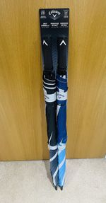 2x Callaway Golf Umbrella Blue & Black Double Canopy 62" Inch Vented Auto Open