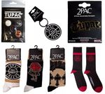 TUPAC  - OFFICIAL LOGO KEYRING badge pack SOCKS - TRUST NOBODY all eyez on me