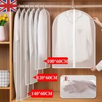10 Pack Large Hanging Suit Bags Dress Coat Jacket Clothes Cover Dust Protector