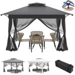 Pop Up Gazebo with Mesh Walls 4x4M Party Tent UV Protection One Push Instant