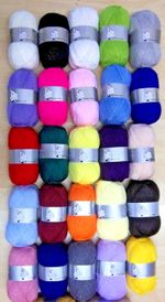 Woolyhippo DK 100% Acrylic Yarn Double Knitting Soft Wool 100g Wool Crochet