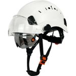 CE Safety Hard Hat with Clear & Tinted Visor, Adjustable Vented ABS ANSI Approv