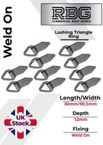 10x Triangular Heavy Duty Lashing Ring Tie Down Weld-on Trailers Recovery Truck