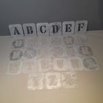 Vintage LETTER STENCILS Full Set of x27 Zinc/Aluminium Industrial Art Craft A-Z&