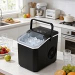 Portable Ice Maker Countertop Ice Machine, Digital Controls 14KG/24H , 6-10 Mins