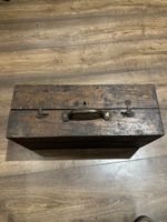 Antique Edwardian Wooden Engineer’s Fitter’s Tool Box Chest c1900 Brass Hardware