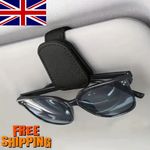 Car Sun Visor Sunglasses Magnetic Leather holder Eyeglass Hanger Clip UK