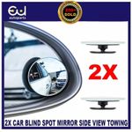 2X CAR VAN MOTORCYCLE ADJUST WIDE ANGLE BLIND SPOT MIRROR REAR SIDE VIEW TOWING