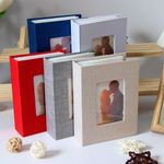 100 Pockets Photo Album 4x6 Photos Linen Cover Slip-in Picture Albums DIY