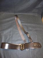 NEW British Army Officer's BROWN MALE Leather Sam Browne Belt, Sizes 27" to 45"