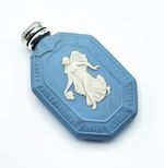 SILVER CAP WEDGWOOD SCENT FLASK JASPERWARE BIRMINGHAM 1995 FAIRY NYMPH