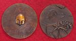 RARE BRITISH ART MEDAL SOCIETY "EVOLUTION" 2019 YANG LIUJING TWO PART MEDAL 68mm