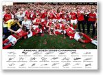 Arsenal 2025-2026 Premier League Champions Signed Print Poster For Football Fans