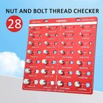 Nut and Bolt Thread Checker Set Aluminum Alloy 28 Thread Identifier Gauge UK