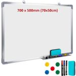 Magnetic Whiteboard Large 700x500 White Board Dry Wipe Notice Office School Home