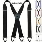 Elastic Suspenders for Men Heavy Duty Trouser Holders Work Pant Support Belts