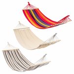 Outdoor Garden Brazilian Hanging Hammock Spreader Bar Cotton Fabric