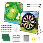 Golf Chipping Game Battle Golf with Golf Club & Hitting Mat Chip Sticky Kit Home