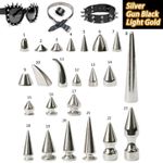 Punk Cone Spike Screwback Stud Metal Rivet For DIY Leather Shoes Clothing Jacket