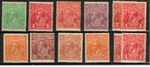 Australia selection of LMM/MM Sideheads on stockcard SG 21c and 127w MLH