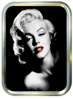 Marilyn Monroe Kiss 2oz Gold Tobacco Tin, Airtight Tobacco Tin, Storage Tin